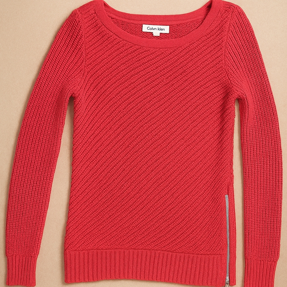 Calvin Klein Vibrant Pink Crew Neck Sweater